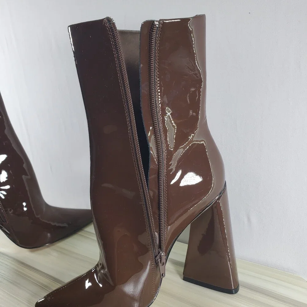 6.5 Raye Cleopatra Brown Patent Leather 4.5